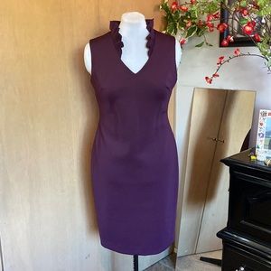 Calvin Klein Purple Ruffle Cocktail Dress, Size 12